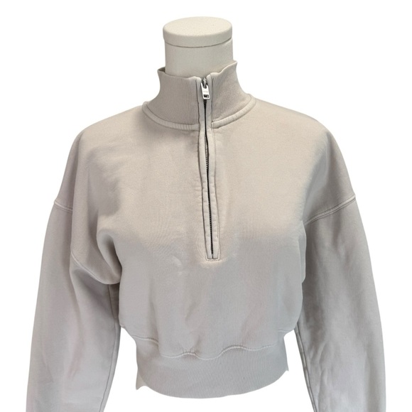 Wilfred x Aritzia - Cream Half-Zip Pullover Top Sz 2XS - Picture 2 of 9